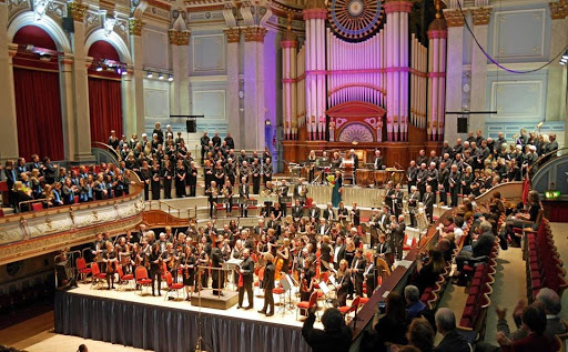 Allegro Optical the musicians optician support Huddersfield Phil in town hall